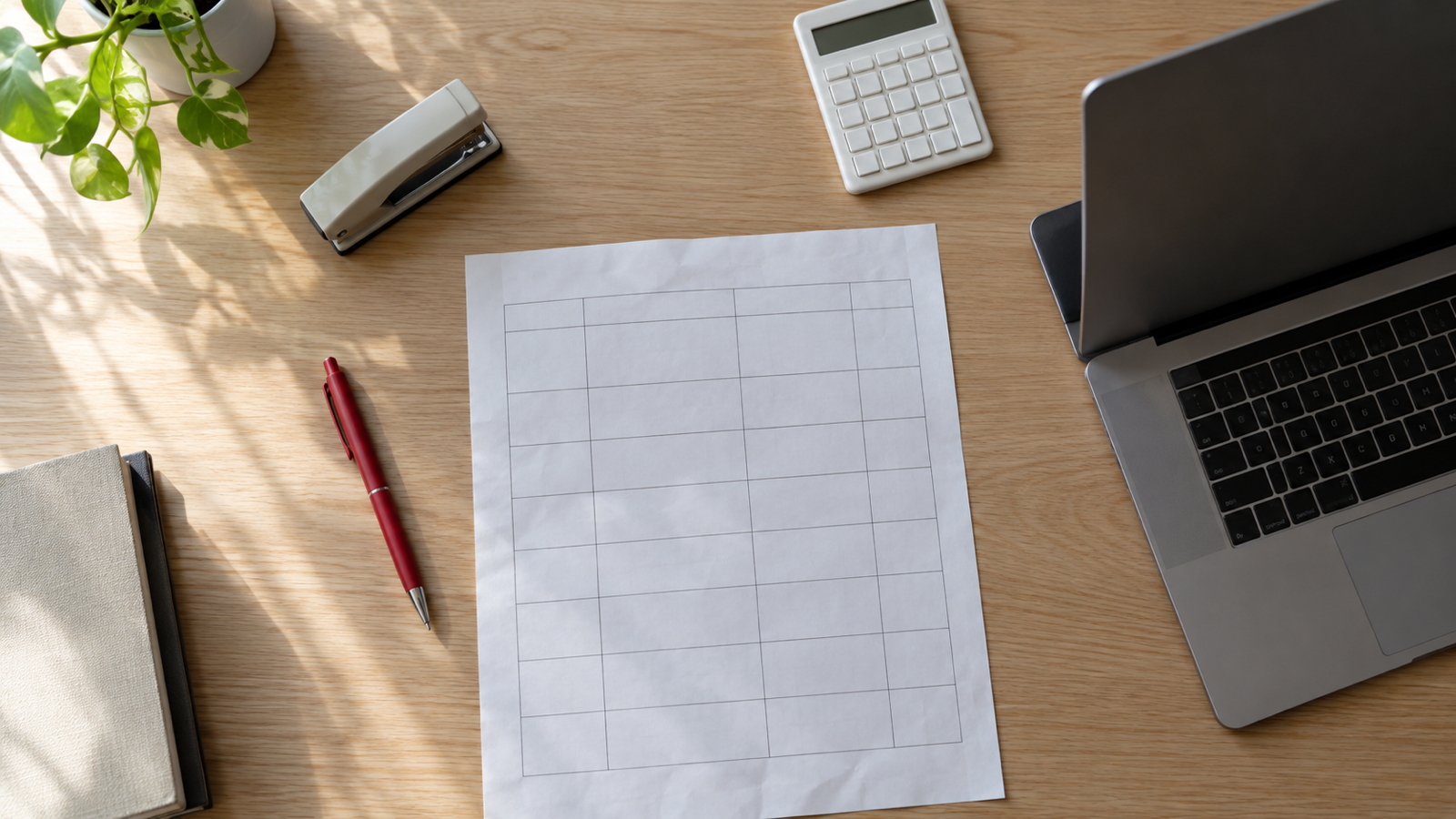 Printed meeting minutes and a notebook used to record a meeting